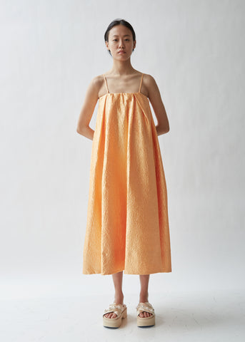 Sleeveless Crinkled Taffeta Dress