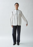Piped Cotton Linen Blouse