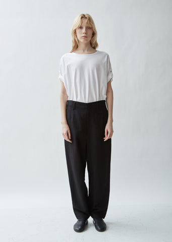 Linen Blend U-Tapered Wide Leg Pants