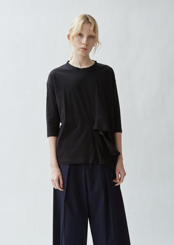 Side Back Hole Three-Quarter Sleeve Top