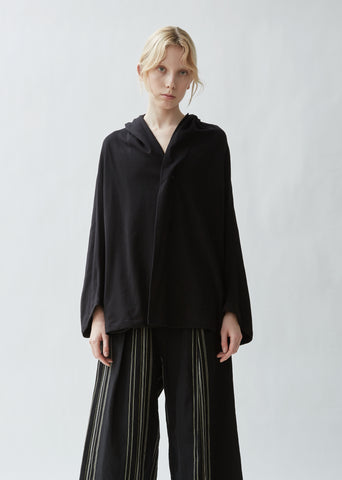 Terry Cotton Cut Out Hooded Jacket