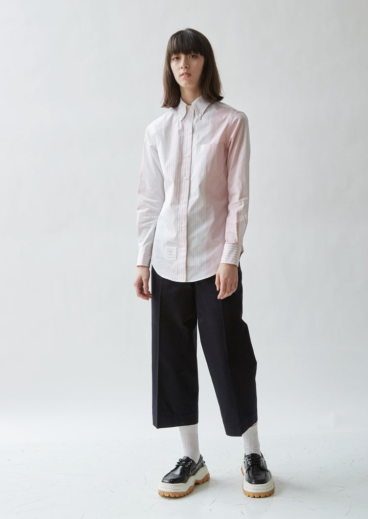 Classic Striped Poplin Button Down Shirt