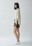 Stripe Contrast Draped T-shirt