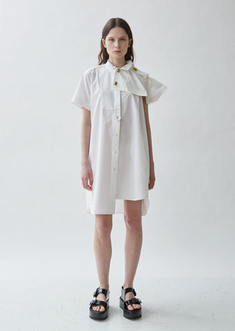 Poplin Mixed Shirting Dress