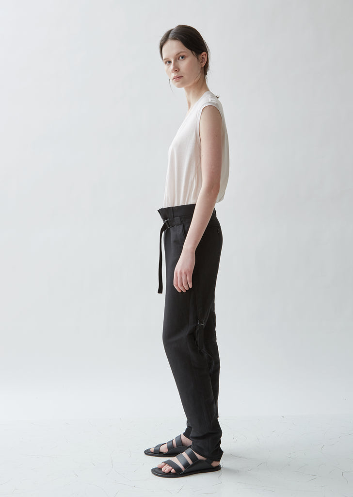 Francis Linen Blend Strap Trousers
