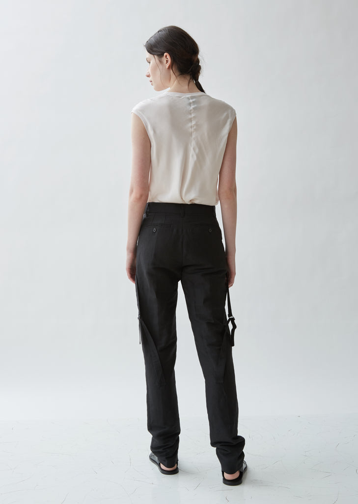 Francis Linen Blend Strap Trousers