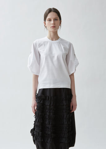 Cotton Jersey & Poplin Top