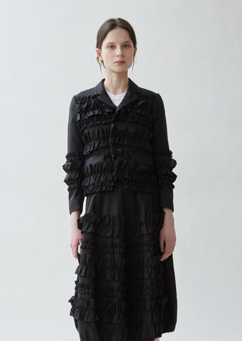 Wool Gabardine x Taffeta Jacket