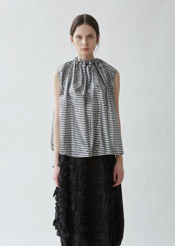 Metallic Gingham Blouse