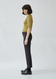 Mid Waist Crop Trousers