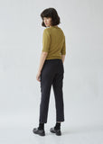 Mid Waist Crop Trousers