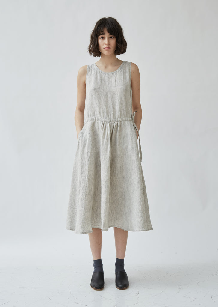 Linen Crewneck Sleeveless Dress