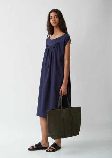 Washed Canvas 6-Pockets Tote, Medium — Khaki – La Garçonne