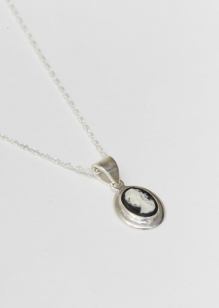 Silver Small Cameo Pendant