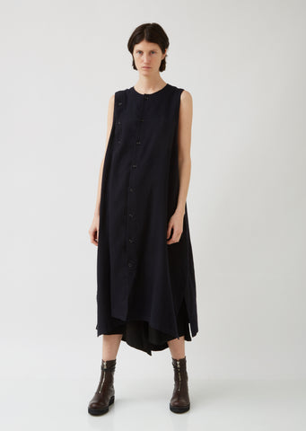 S-Asymmetrical Btn Dress