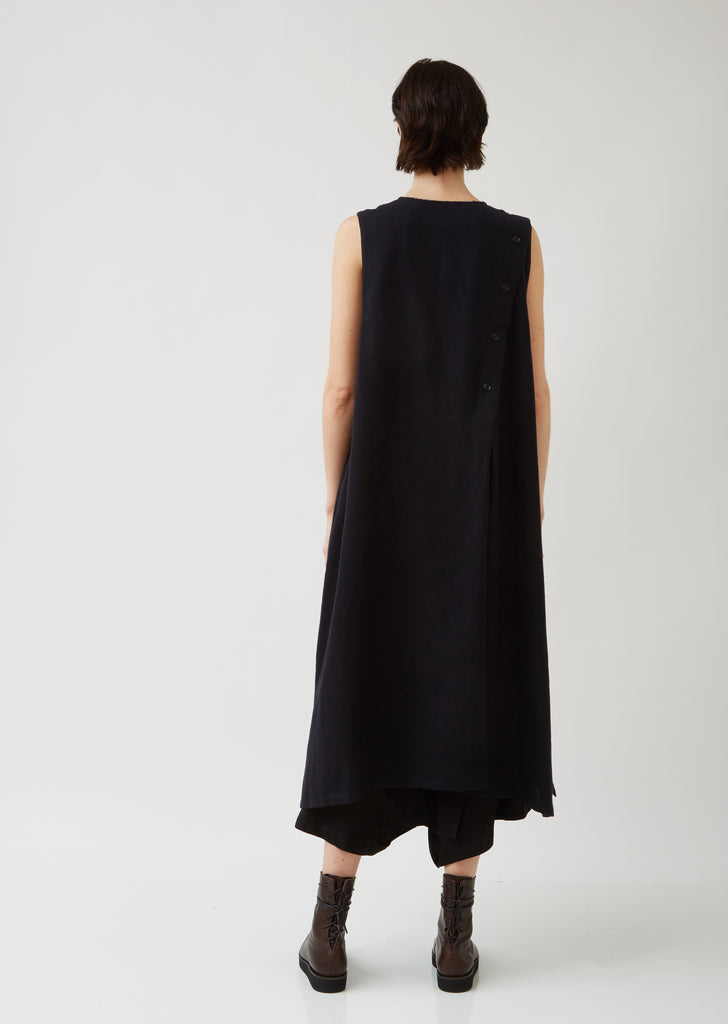 S-Asymmetrical Btn Dress