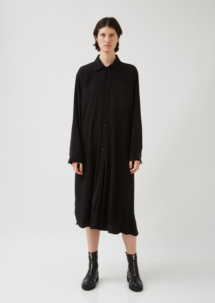 U-F Drape Shirt Dress