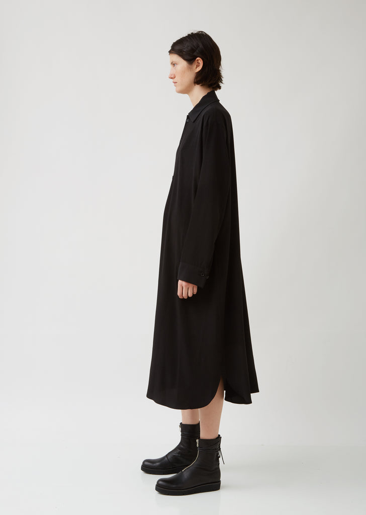 U-F Drape Shirt Dress