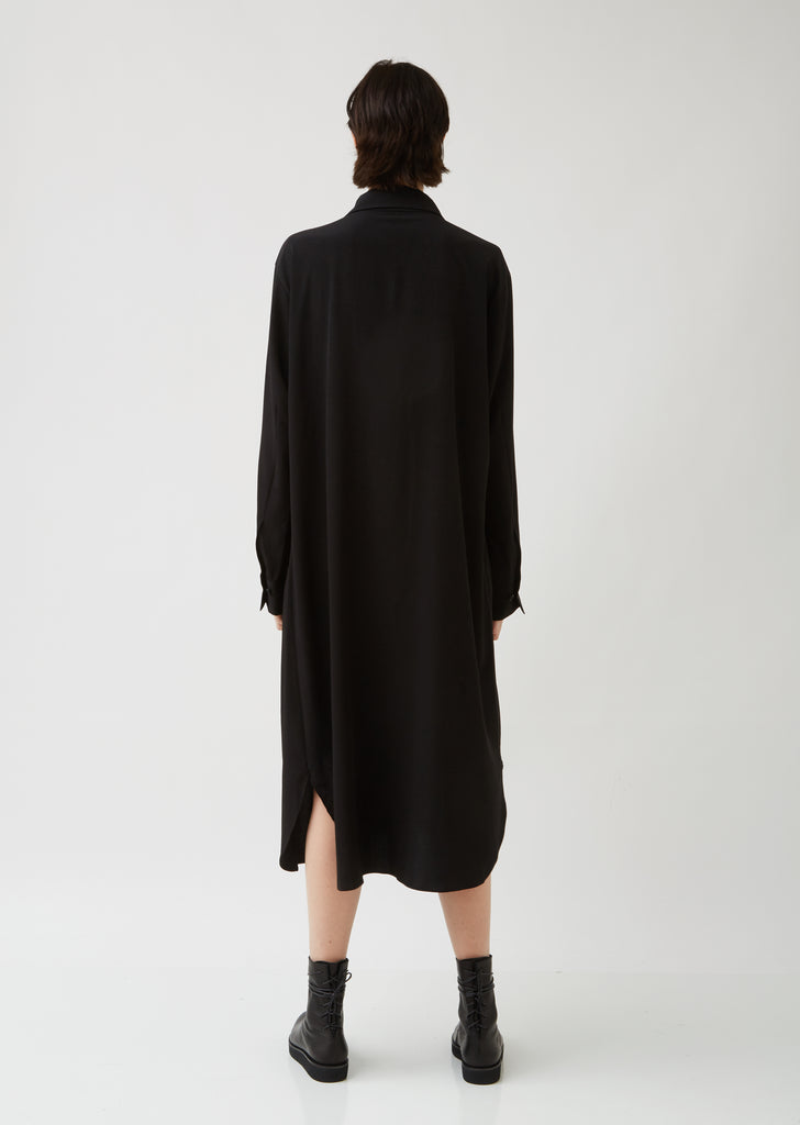 U-F Drape Shirt Dress
