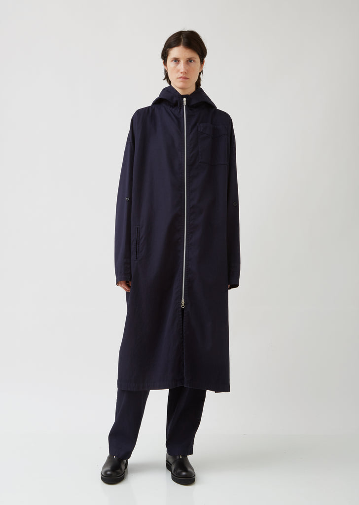 Cotton Zip-Up Coat