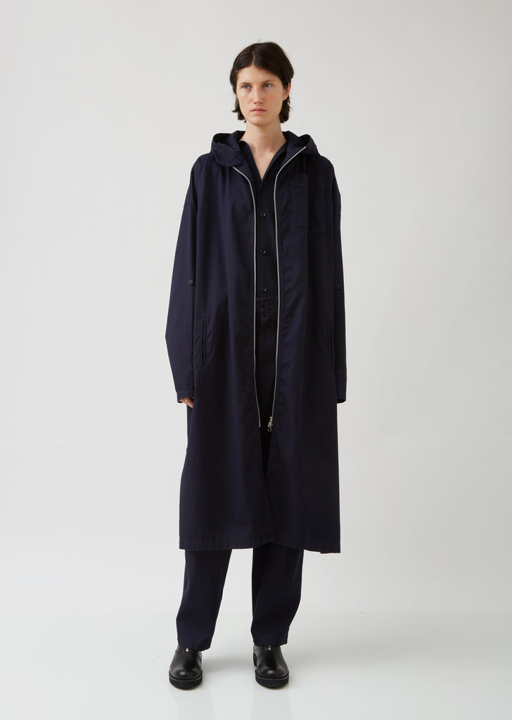 Cotton Zip-Up Coat