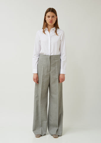 Wide Leg Wool Trousers