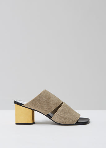 Elastic Heeled Sandals