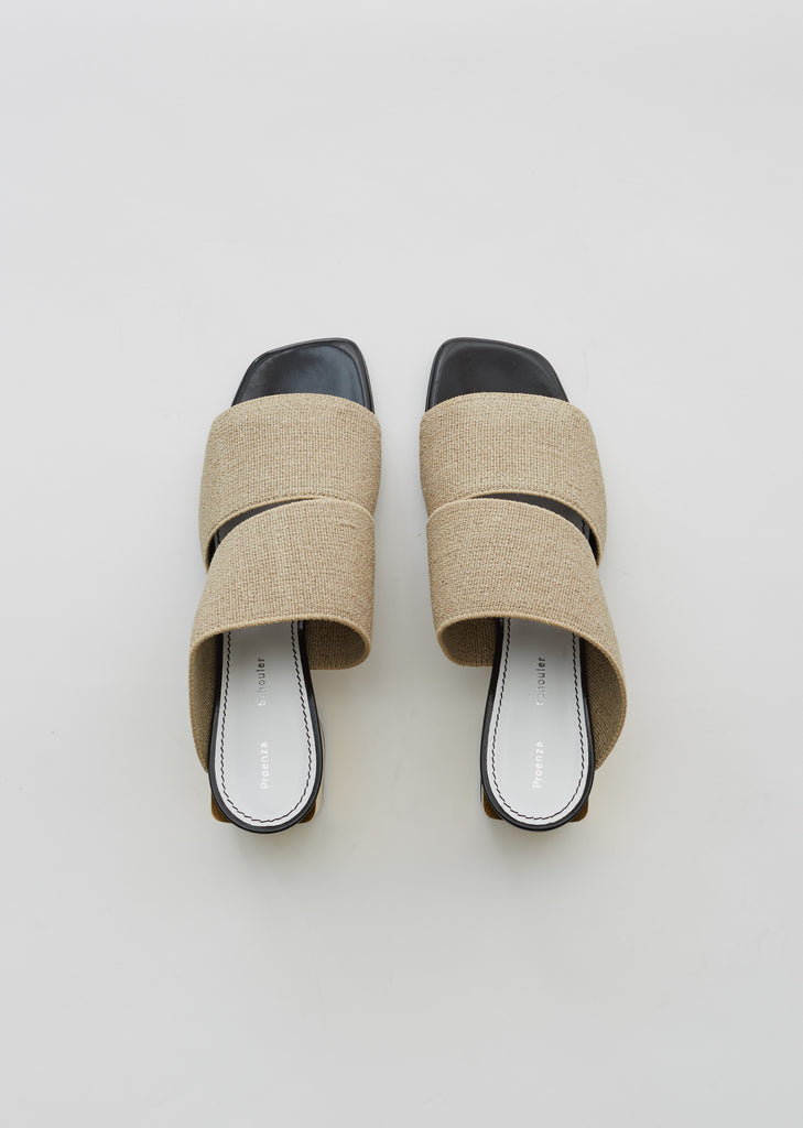 Elastic Heeled Sandals