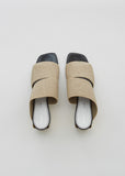 Elastic Heeled Sandals