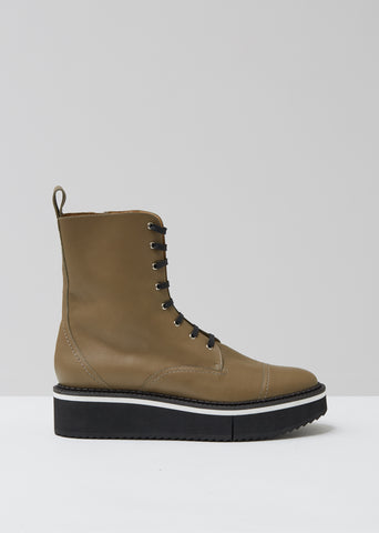 British Platform Lace Up Boots