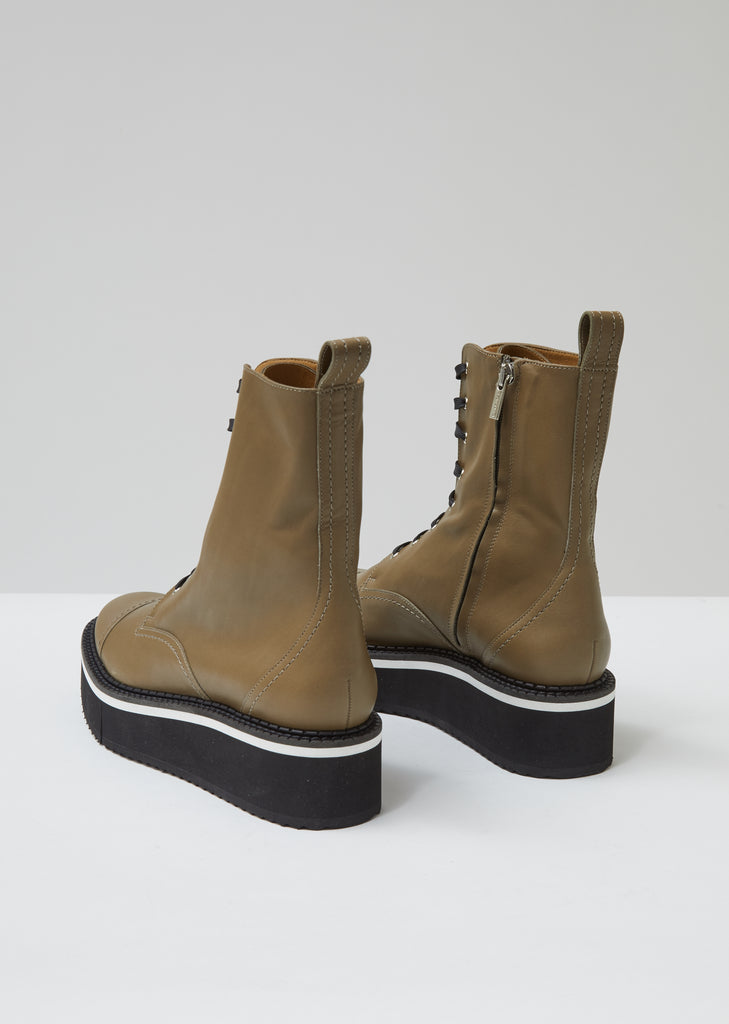 British Platform Lace Up Boots