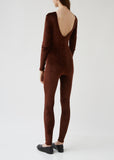 Shiny Velours Odia Unitard