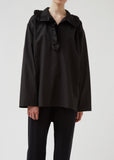 Balmoral Long Sleeve Top with Ruffled Collar