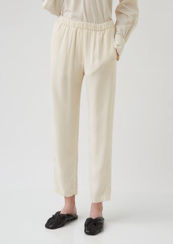 Viscose Crepe Enverssatin Pants With Elastic