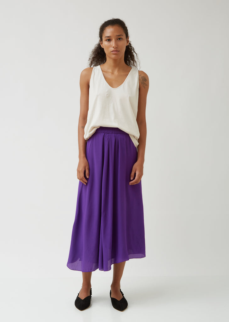 Yeba Silk Crepe De Chine Skirt