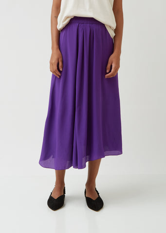Yeba Silk Crepe De Chine Skirt