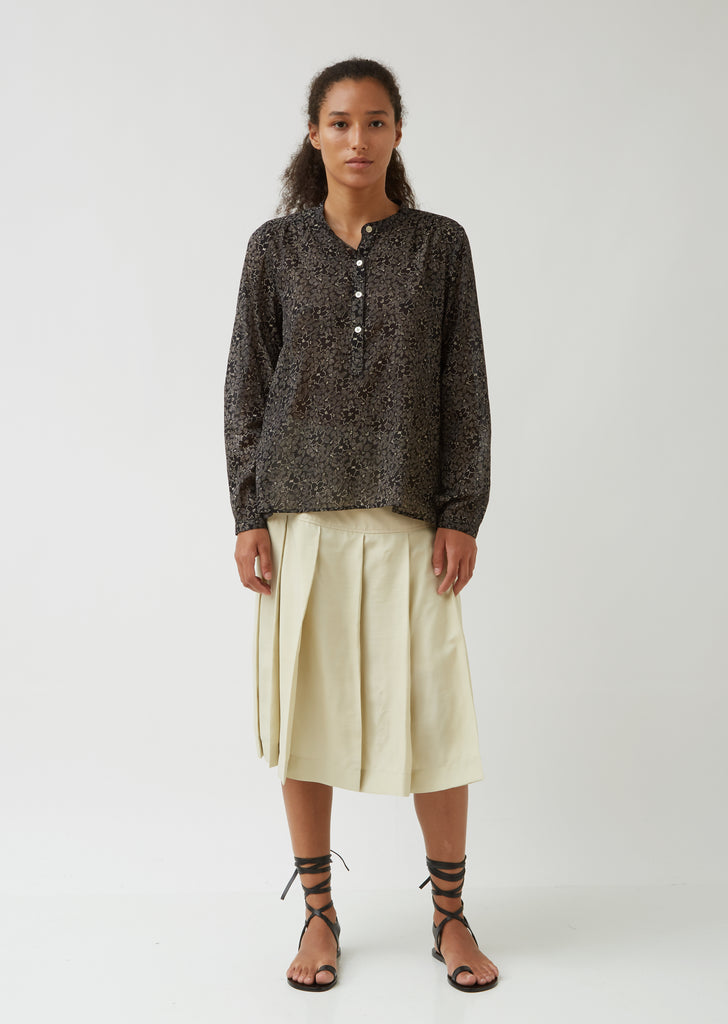 Maria Cotton Henley Blouse