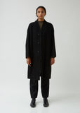 Collarless Wool Coat