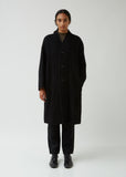 Collarless Wool Coat