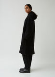 Collarless Wool Coat
