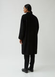 Collarless Wool Coat