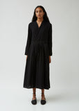 Japanese Sake Dyed Pleated Front Wrap Dress