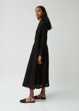 Japanese Sake Dyed Pleated Front Wrap Dress