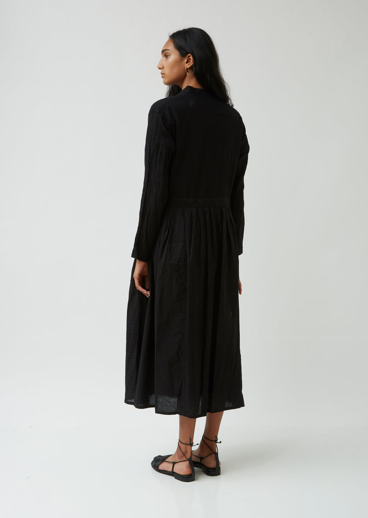 Japanese Sake Dyed Pleated Front Wrap Dress