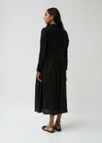 Japanese Sake Dyed Pleated Front Wrap Dress