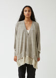 Organic Cotton & Wool Blend Blouse Hem Cardigan