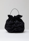 Satin Flower Smocking Dumpling Bag