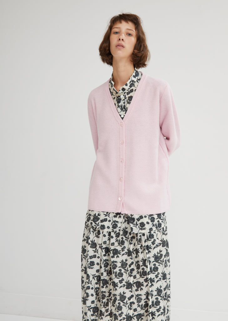 Wool-Cashmere Knit Cardigan