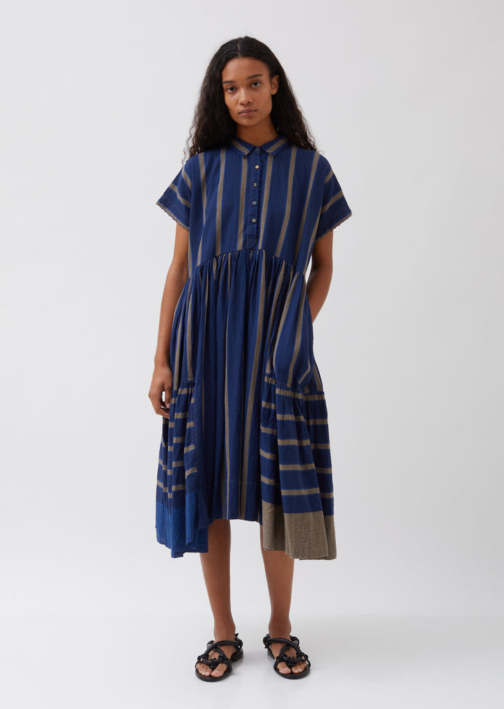 Striped Short Sleeved Dress