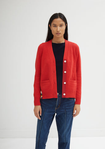 Flower Knit Mix Cardigan